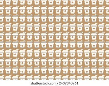 caffe capuchino pattern, hot drinks, vector backgroud