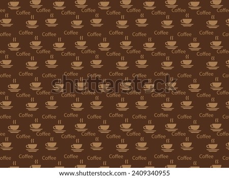 caffe capuchino pattern, hot drinks, vector backgroud