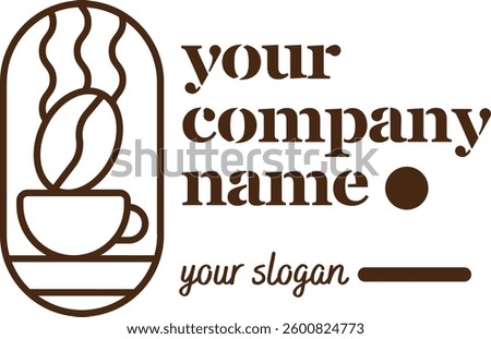 caffe logo with brown color