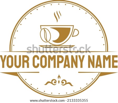 Caffe retro vintage logo. Cup retro vintage logo design with a good badge