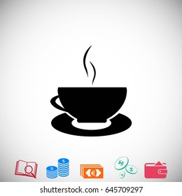 Caffee Icon vector, flat design best vector icon