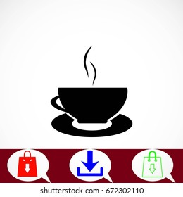 Caffee Icon vector, flat design best vector icon
