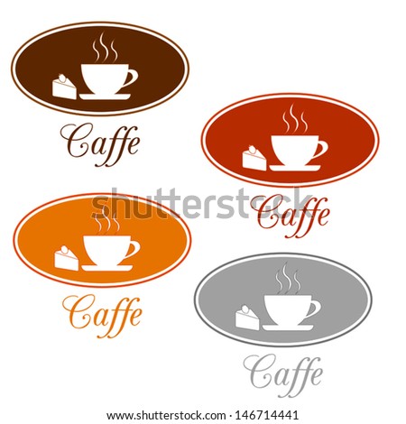 Caffee icons set on a white background. Vector illustration
