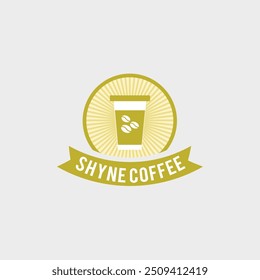 Caffee shop logo, cafe, cup, drink, food, coffeemaker, coffee, grinder logo fully editable vector template