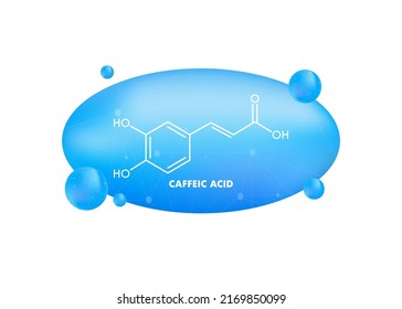 Caffeic acid. Caffeic acid, great design for any purposes.