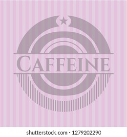  Caffeine badge with pink background