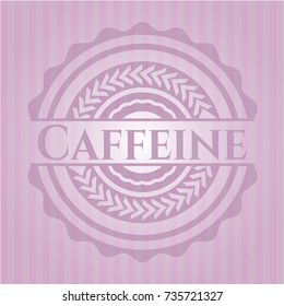 Caffeine badge with pink background