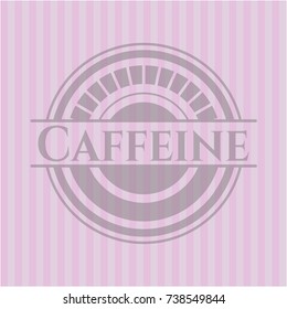 Caffeine badge with pink background