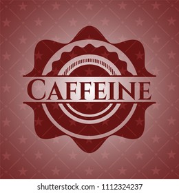  Caffeine badge with red background