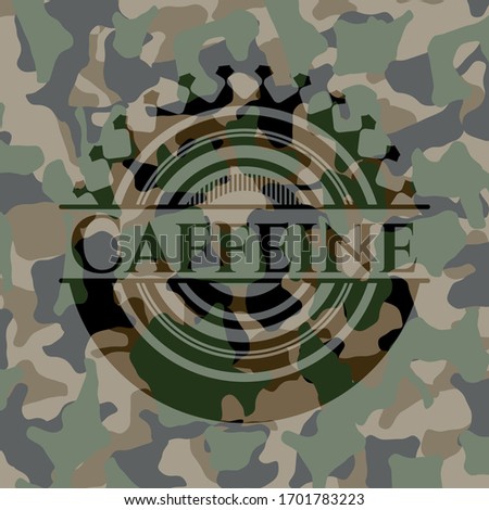 Caffeine camo emblem. Vector Illustration. Detailed.