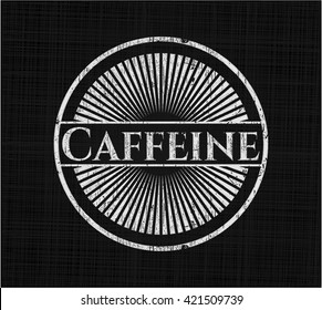 Caffeine chalkboard emblem