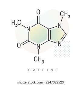 Caffeine Chemical Formula - Stock Illustration as EPS 10 File