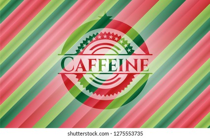 Caffeine christmas colors emblem.