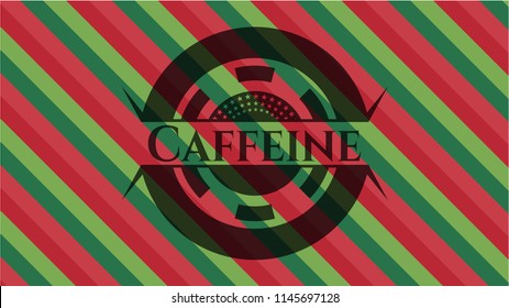 Caffeine christmas colors style badge.