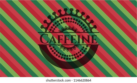 Caffeine christmas colors style emblem.