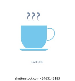 caffeine concept line icon. Simple element illustration. caffeine concept outline symbol design.