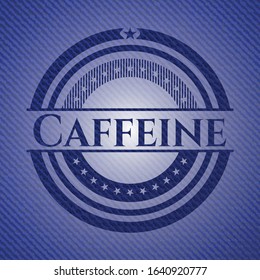 Caffeine with denim texture. Vector Illustration. Detailed.