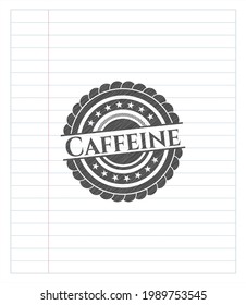 Caffeine draw (pencil strokes). Vector Illustration. Detailed. 