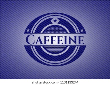 Caffeine emblem with jean texture