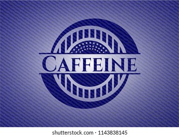 Caffeine emblem with jean texture