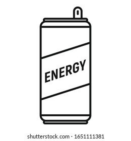 Caffeine energy drink icon. Outline caffeine energy drink vector icon for web design isolated on white background