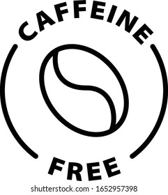 caffeine free black outline icon
