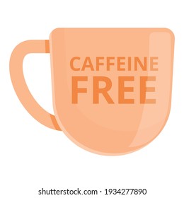 Caffeine free cup icon. Cartoon of caffeine free cup vector icon for web design isolated on white background