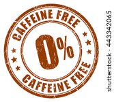 Caffeine free rubber stamp vector illustration isolated on white background