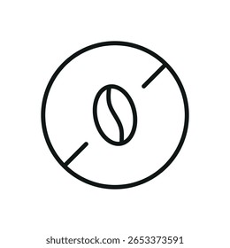 Caffeine Free Vector icon isolated on white background