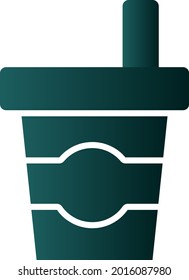 Caffeine Glyph Gradient Vector Icon Design
