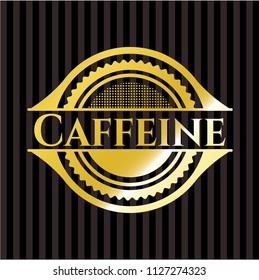 Caffeine gold badge or emblem