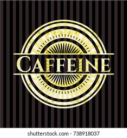 Caffeine gold emblem or badge