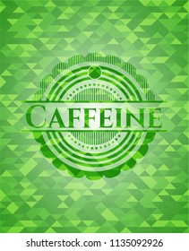 Caffeine green mosaic emblem