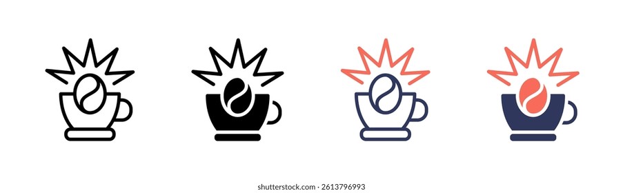 Caffeine Icon Element For Design And Vector