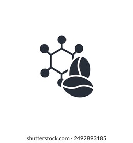 Coffein-Symbol. Vektorgrafik.Editable Stroke.Linear Style-Zeichen zur Verwendung Webdesign,logo.Symbol Illustration.