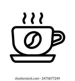 caffeine line icon illustration vector graphic. Simple element illustration vector graphic, suitable for app, websites, and presentations isolated on white background