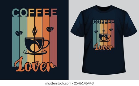 Caffeine Lover's Dream Stylish Coffee T-Shirt Design