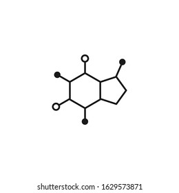 caffeine molecular structure. Good morning chemical formula.  Coffee, inspiration, motivation symbol.  Vector line illustration isolated on white