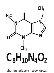 Caffeine Molecular Structure Vector Illustration Stock Vector (Royalty ...