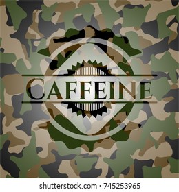 Caffeine on camouflage pattern