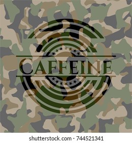 Caffeine on camouflage texture