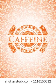 Caffeine orange mosaic emblem