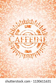 Caffeine orange mosaic emblem