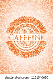 Caffeine orange mosaic emblem