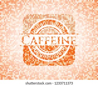 Caffeine orange mosaic emblem