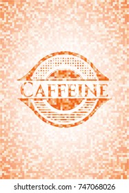 Caffeine orange mosaic emblem