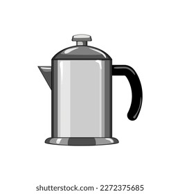caffeine percolator pot coffee cartoon. caffeine percolator pot coffee sign. isolated symbol vector illustration