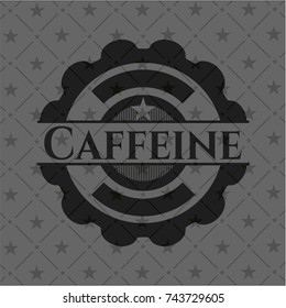 Caffeine realistic dark emblem