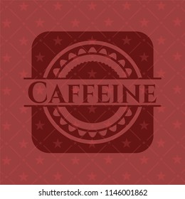 Caffeine realistic red emblem