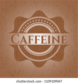 Caffeine realistic wooden emblem